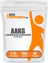 BulkSupplements.com Poudre AAKG - supplément AKG Arginine, supplément à l'oxyde nitrique, sans saveur et sans gluten, 2,5g par portion, 100g (3.5 oz) (paquet de 1)
