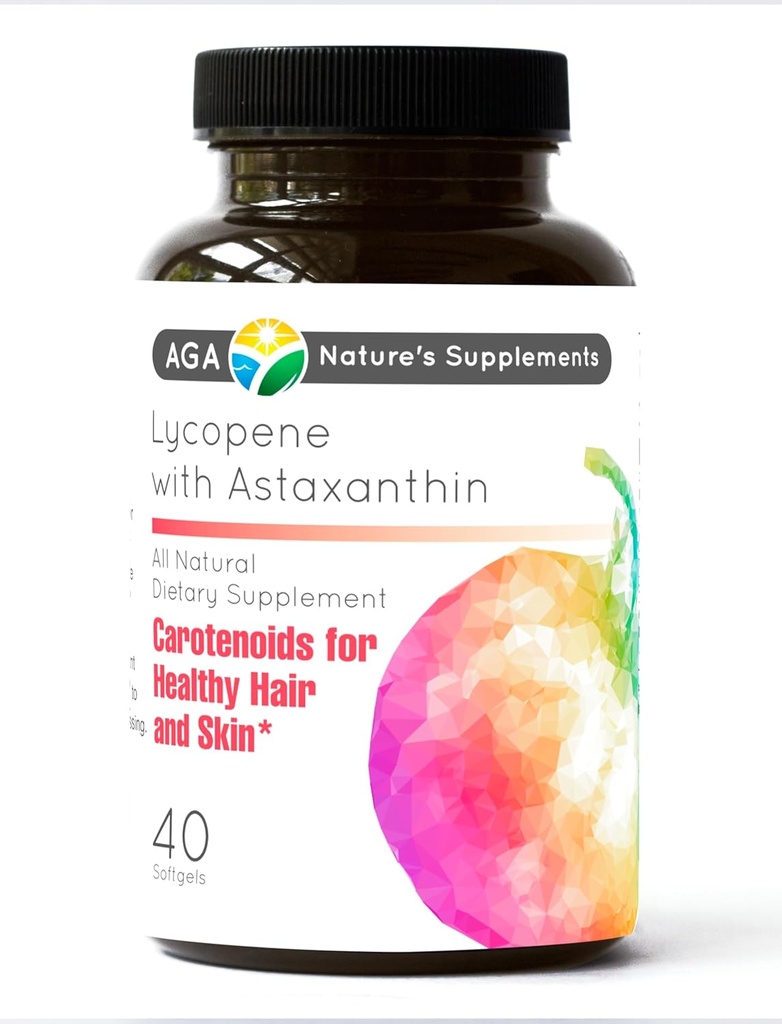 AGA Nature's Supplements Lycopene with Astaxanthin 40 Softgels