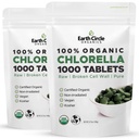 Comprimés de Chlorella Biologique 1 000 Nombre de Pilules de Chlorophylle Superfood Haute Potence de 100% Vert pur Algae.