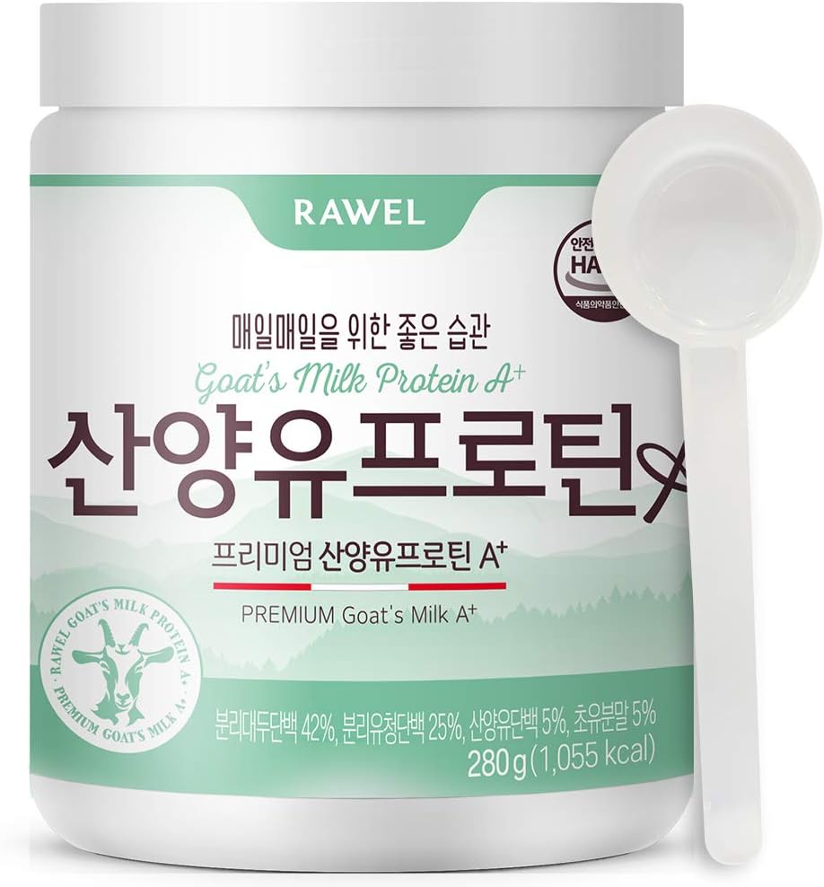 Rawel Premium Lait de chèvre poudre de protéines A+ (9,87 oz) / haute teneur en protéines pour soutenir la croissance/supprime la santé gustative et la digestion/isolat de protéines de lactosérum (IPM)