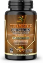 Curcumine curcumine avec gingembre, poivre noir BioPerine, 95% Curcuminoides, soutien naturel articulaire et inflammatoire santé, supplément tumérique antioxydant, 60 Capsules de légumes, Fabriqué aux États-Unis, par SMS