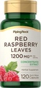 Pipping Rock Red Raspberry Leaf Capsules $ 1200mg $ 120 Pills $ Feuilles concentrées Extrait $ Non OGM, supplément sans gluten