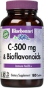 Bluebonnet Nutrition C-500 mg Plus Bioflavonoïdes Caplets, Vitamine C 500 mg, Citrus Bioflavonoïdes 250 mg, pour la santé immunitaire, sans soja, sans gluten, sans OGM, sans casher, sans produits laitiers, végétalien, 180 capsules