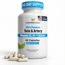 Supplément de veine et d'artère - Supplément de flux sanguin avec calcium - Soutien de la circulation sanguine pour les hommes, les femmes - Support de la circulation et de la veine - 60 ct