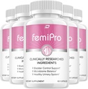 Supplément FemiPro - Probiotique Femi Pro Pills, FemiPro Support 24 heures Microbiome Probiotique Contrôle urinaire Santé, Avis Femie Pro (5 Pack - 300 Capsules)