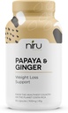 Papaya Ginger de Costa Rica - Niru Life. Zone bleue Papaya Ginger Capsules. Graines de papaye d'origine unique et mélange de racines de gingembre. Soutien digestif, detox, et métabolisme Boost. 90ct. 500mg Caps.
