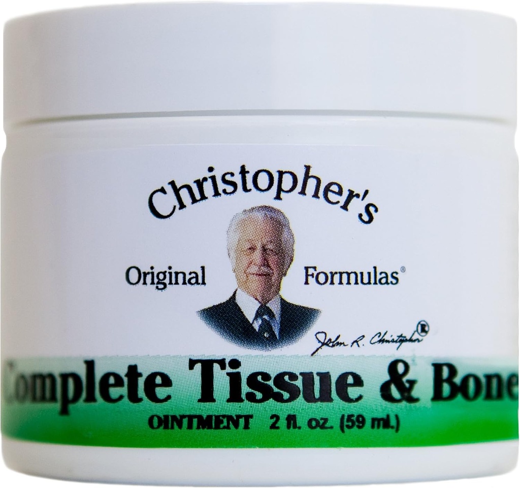 Formules originales de Christopher Composition complète et onguent os, mélange à base de plantes pour la peau et tissus conjonctifs, 2 oz Jar