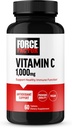 FACTEUR DE FORCE Vitamine C 1000mg Supplément de soutien immunitaire, supplément de vitamine C Vitamines plus antioxydantes, qualité supérieure, végétalien, 60 comprimés de vitamine C
