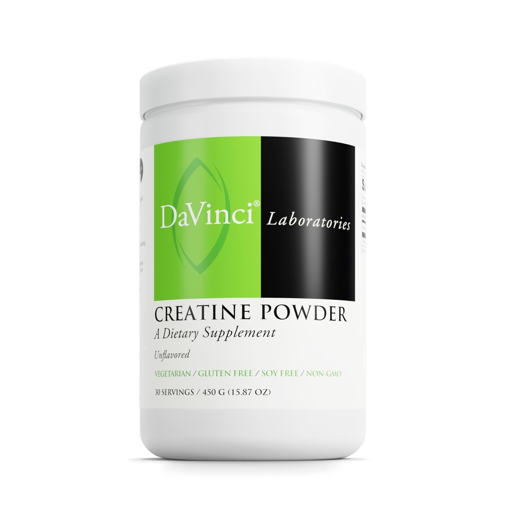 DAVINCI LABS Poudre de créatine - Mélange de boisson acide amino pour la santé musculaire et cérébrale* - Végétarien, sans gluten et sans soja - Sans saveur, 90 portions