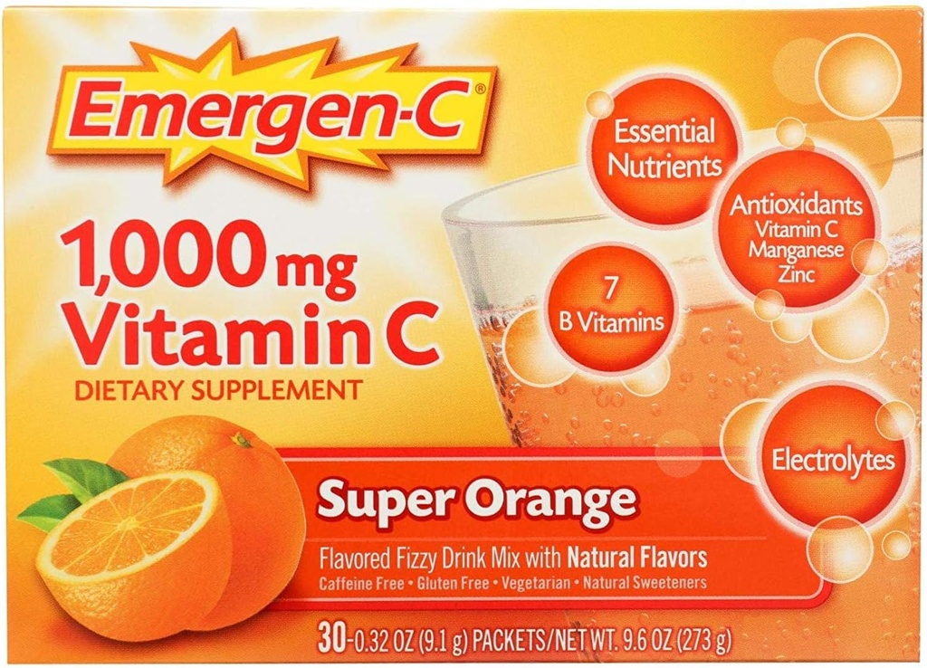 Emergen-C Super Orange, 0.32 Ounce (paquet de 30)