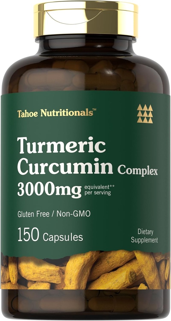 Turmeric Curcumin 3000mg | 150 Capsules | Turmeric Supplement with Black Pepper Extract | Non-GMO, Gluten Free Herbal Complex