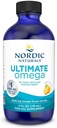 Nordic Naturals Ultimate Omega Liquid, Lemon Flavor - 4 oz - 2840 mg Omega-3 - Supplément d'huile de poisson de haute puissance avec EPA et DHA - Promotion de la santé cérébrale et cardiaque - Non-OGM - 24 portions