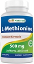 Best Naturals L-Méthionine 500 mg 120 Capsules de Veggie