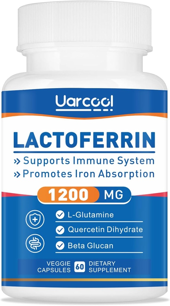 Lactoferrin Supplement 1200mg for Healthy Immune Support-Gluten-Free, Vegetarian - 60 Softgels
