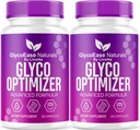 (2 Pack) GlycoEase Glyco Optimizer - GlycoEase Pills officiel supplément naturel, Glycoease Premium Capsules, Glycoeas Advanced Formula Reviews, 60 Capsules pour 2 mois
