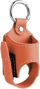 2pcs Portable Asthma Inhaler Holder，Lightweight PU Leather Protective Travel Handy Asthma Inhaler Case for Adults and Kids，Holder Only (Orange)