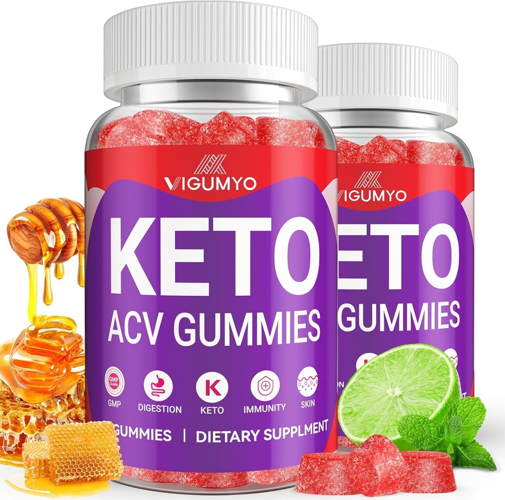 Keto ACV Gummies 1500MG Keto Apple Cider Vinegar Formulated with Pomegranate Beet Juice Powder B12 Vegan Non GMO 120 Gummies