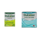 Dulcolax Stimulant Comprimés laxatifs (100 Nombre) Relief doux de Constipation Nuit, Bisacodyl 5mg & Tabouret Adoucisseur Capsules de Gel liquide laxatif (50ct) Relief doux, Docusate Sodium 100mg
