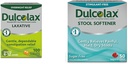 Dulcolax Stimulant Comprimés laxatifs (100 Nombre) Relief doux de Constipation Nuit, Bisacodyl 5mg & Tabouret Adoucisseur Capsules de Gel liquide laxatif (50ct) Relief doux, Docusate Sodium 100mg
