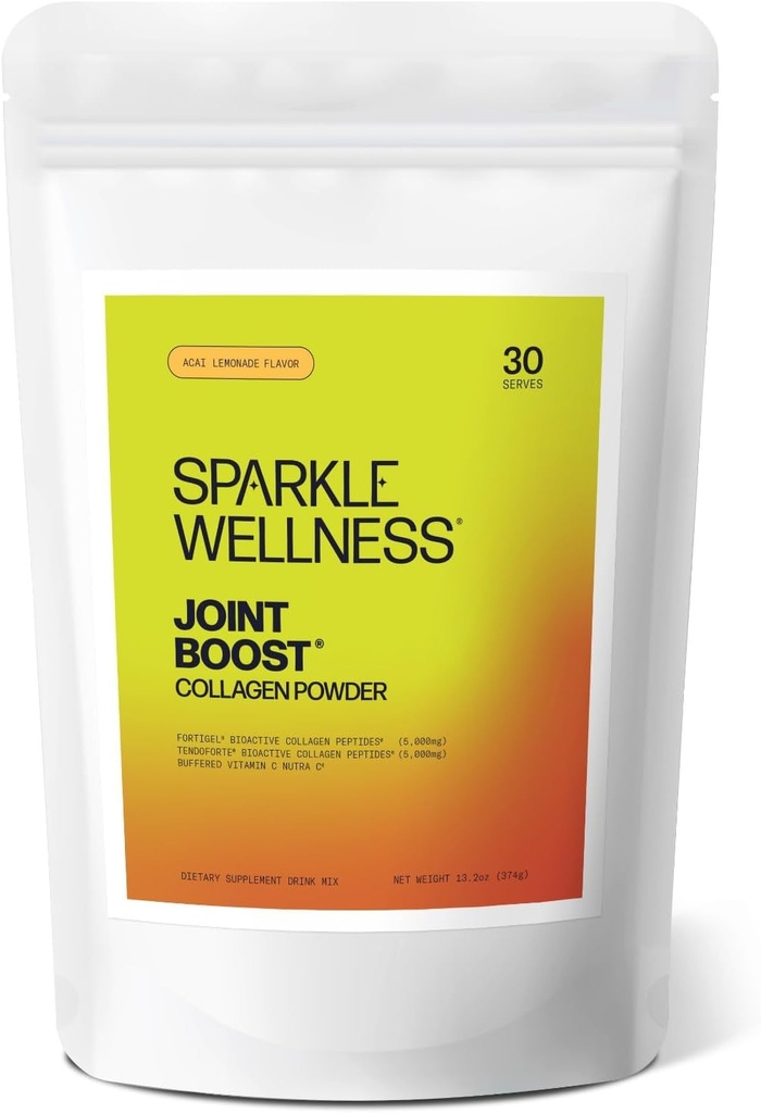 Sparkle Wellness FORTIGEL & TENDOFORTE Collagène Peptides - Collagène avec de la vitamine C d'Ascorbate de calcium pour soutenir la mobilité conjointe, la santé Tendon & Ligament.