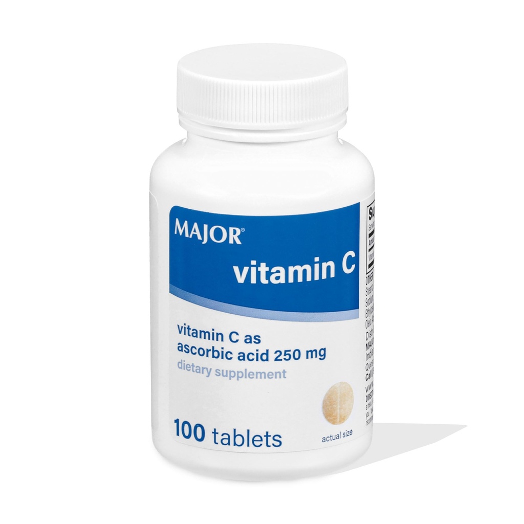 MAJOR Vitamine C 250 Mg - Supplément alimentaire - 100 comprimés (1 emballage)