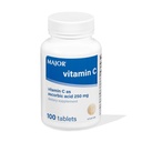 MAJOR Vitamine C 250 Mg - Supplément alimentaire - 100 comprimés (1 emballage)