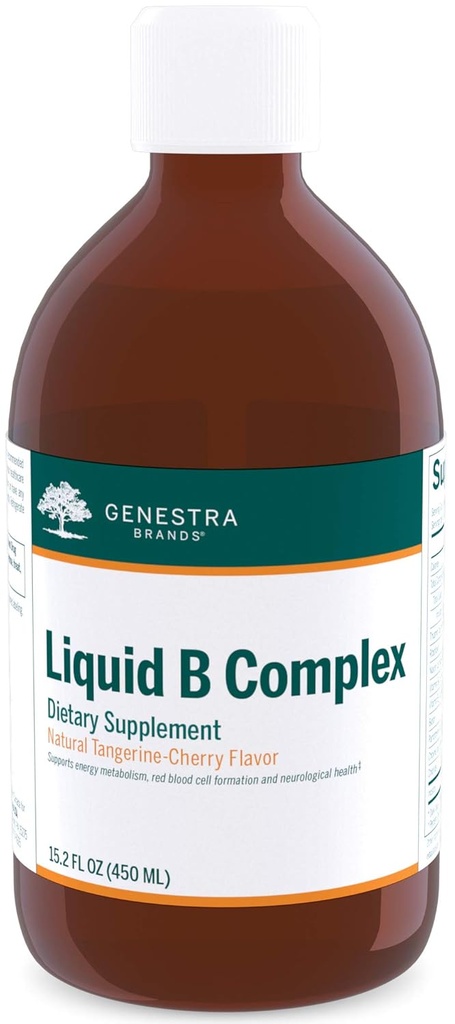 Complexe Genestra Liquid B de type B pour soutenir le métabolisme énergétique, la formation de globules rouges et la santé neurologique