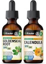 BIO KRAUTER Teinture de selle d'or 2 Fl. Oz. & Calendula Teinture 2 Fl. Oz.