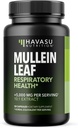 Mullein Leaf Capsules pour la santé respiratoire - 5000mg Extrait 10:1 pour le soutien pulmonaire et la fonction immunitaire - 30 Compte - Végétaux, capsules non OGM - Supplément à base de plantes pour le mieux-être quotidien - 1 mois d'approvisionnement