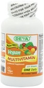 DEVA Multivitamine et supplément minéral sans fer végétalien, mélange alimentaire vert, spiruline, Chlorella, Ashwagandha, Brocoli, 90 comprimés enduits