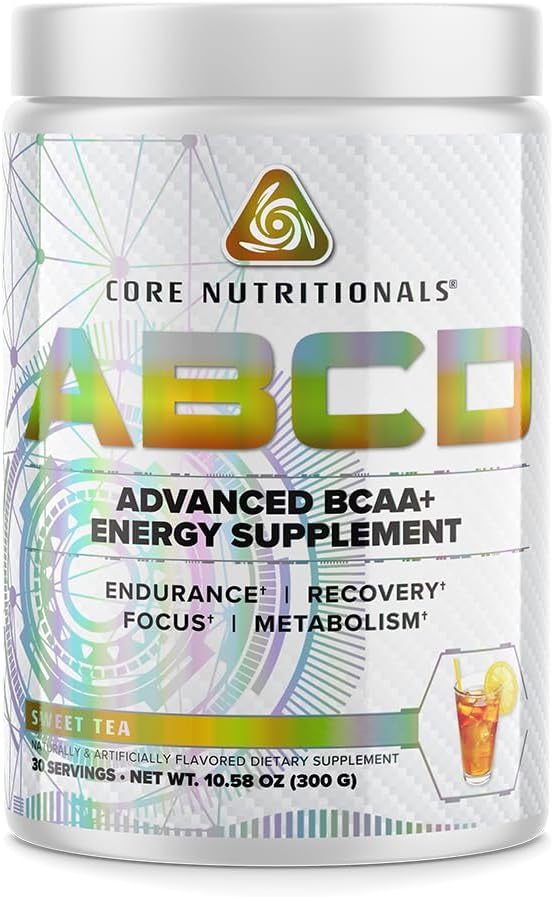 Noyaux nutritionnels Platinum ABCD Advanced BCAA Energy Supplement, améliore l'endurance, la récupération et le focus 30 portions (thé sucré)