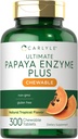Carlyle Papaya Enzyme Comprimés à mâcher, Végétarien, Non-OGM, Formule sans gluten