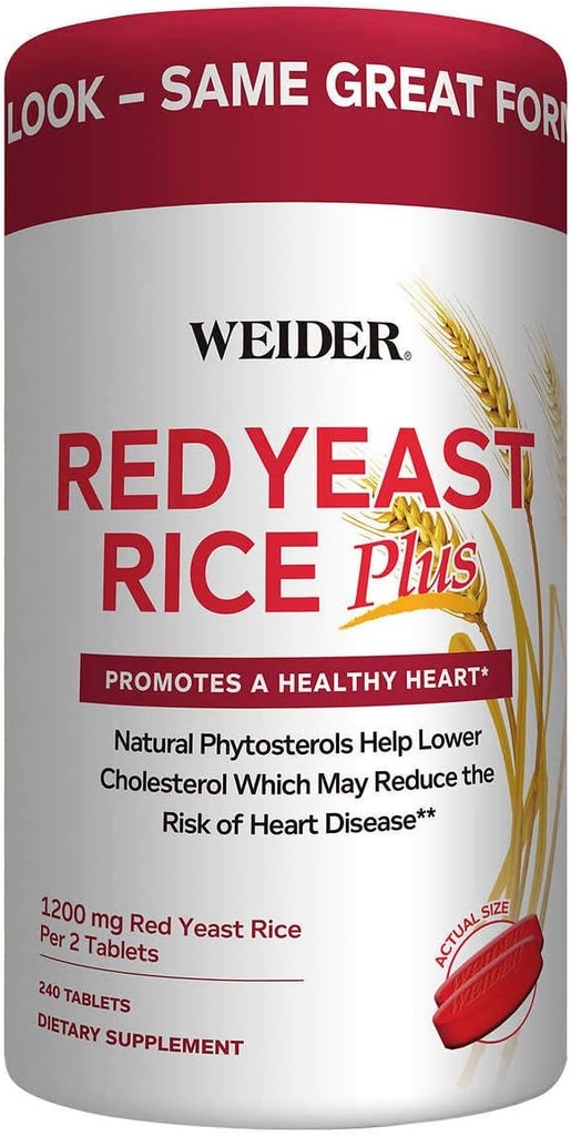 Weider Red Yeast Riz Plus 1200 mg, 240 comprimés
