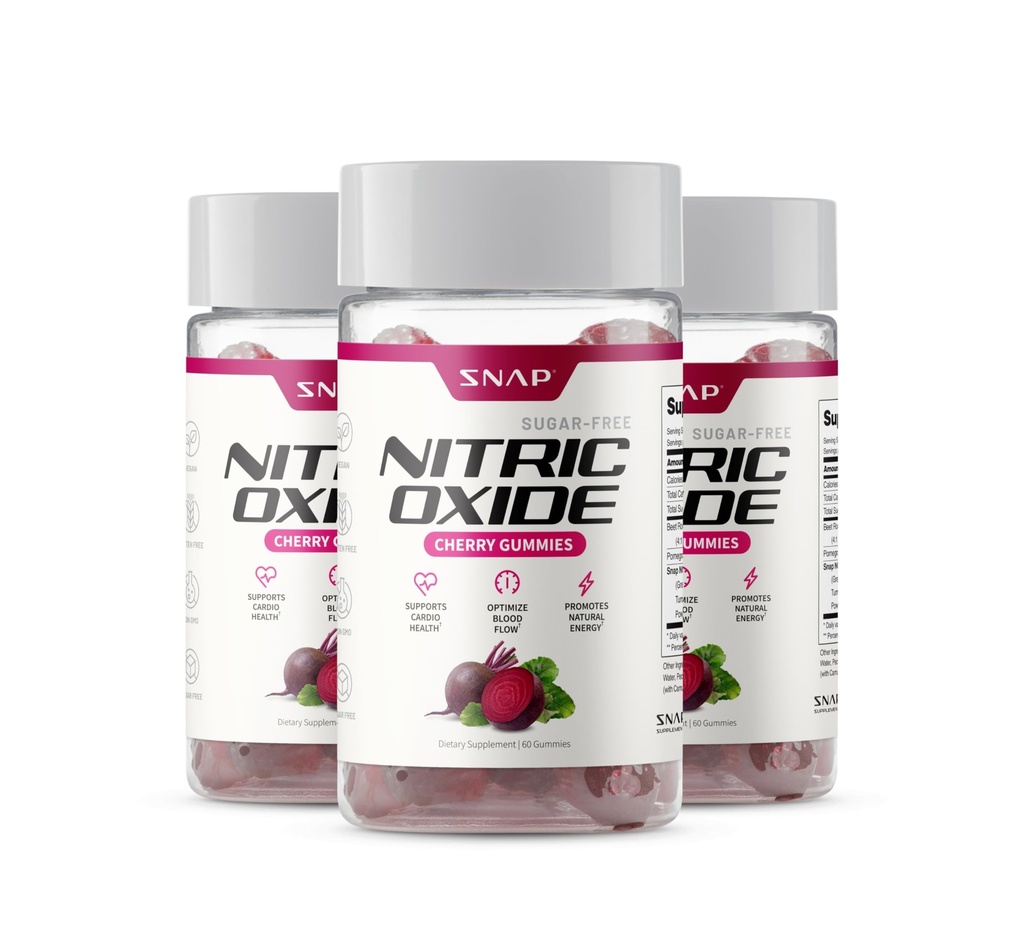 Suppléments de snap Gommies de racines de betteraves à oxyde nitrique - Soutenir la circulation sanguine saine,180 Gommies