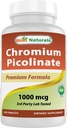 Meilleures naturelles Picolinate de chrome 1000mcg 240 comprimés