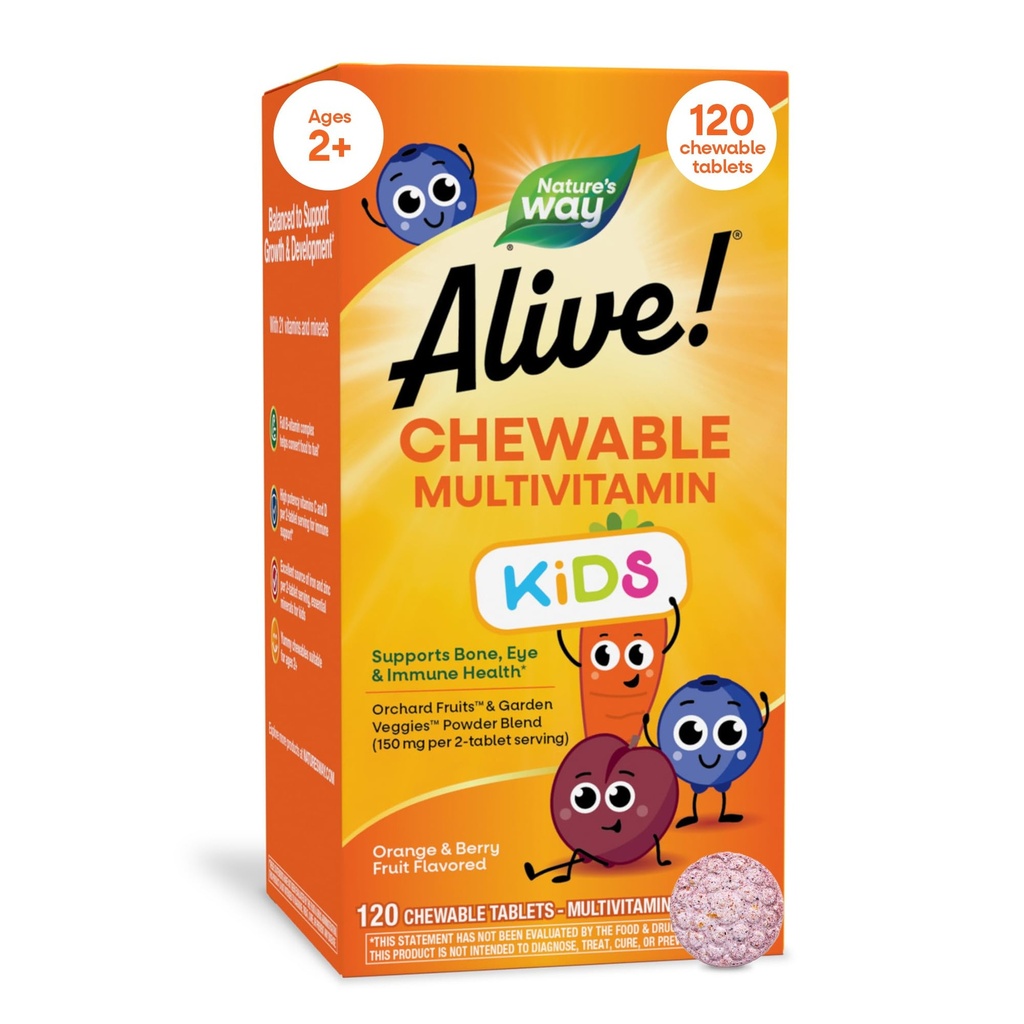 Vivant ! Chewable Multi-Vitamine pour enfants - 120 Tablettes Chewables selon la nature