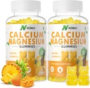 Gommies de zinc de magnésium de calcium avec vitamine D3, supplément de frêne - Absorption accrue de haute puissance - Flaveur d'ananas-180 Compte