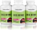 NaturalSlim Stress Relief Supplement - Stress Defender, High Cortisol Reducer, Control Cravings, Sleep & Metabolism Support avec vitamine B5 Acide pantothénique & L Tyrosine 180 Capsules végétales 3 Pack