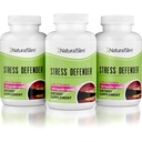 NaturalSlim Stress Relief Supplement - Stress Defender, High Cortisol Reducer, Control Cravings, Sleep & Metabolism Support avec vitamine B5 Acide pantothénique & L Tyrosine 180 Capsules végétales 3 Pack
