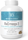 Femmes Sens par les facteurs naturels, RxOmega-3 Huile de poisson, soutient un coeur sain et des articulations avec l'huile de Primrose, Oméga-3 DHA et EPA, sans gluten, 120 softgels (60 portions)
