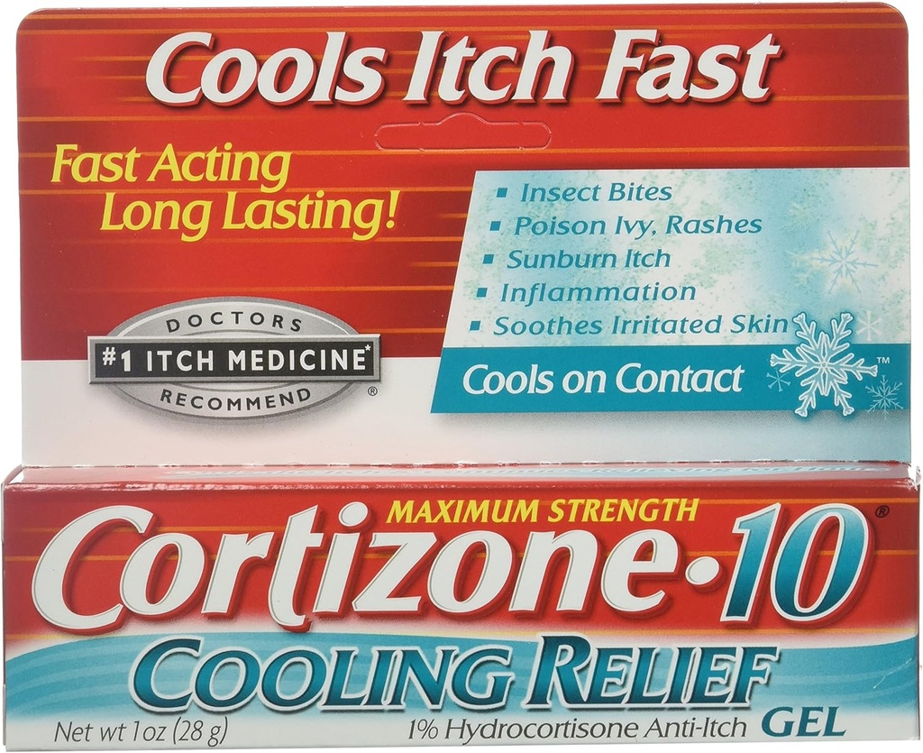 Cortizone-10 Cooling Relief Anti-Itch Gel 1 oz (Pack of 3)