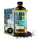 Huile de graine noire de qualité supérieure Liquid 16 oz - Sans sucre 3 mois d'approvisionnement Antioxydant Black Cumin Seed Oil - 3X Thymoquinone Premier presse froide Vegan, Halal, Sweet Sunnah