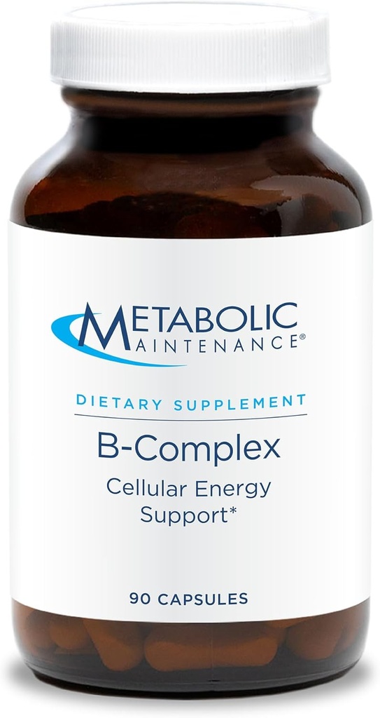 Maintenance métabolique complexe B - Complexe de vitamine B méthylée pour les femmes et les hommes, support énergétique cellulaire avec folate, niacine et biotine, supplément VIT B - 90 capsules véganes (paquet de 1)