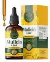HERBAMAMA gouttes de Mullein pour les poumons - Vegan Lung Cleanse avec extrait de feuille de Mullein, Teinture d'échinacée et réglisse - Supplément de soutien respiratoire non-OGM, sans alcool et sans sucre - Approvisionnement de 56 jours