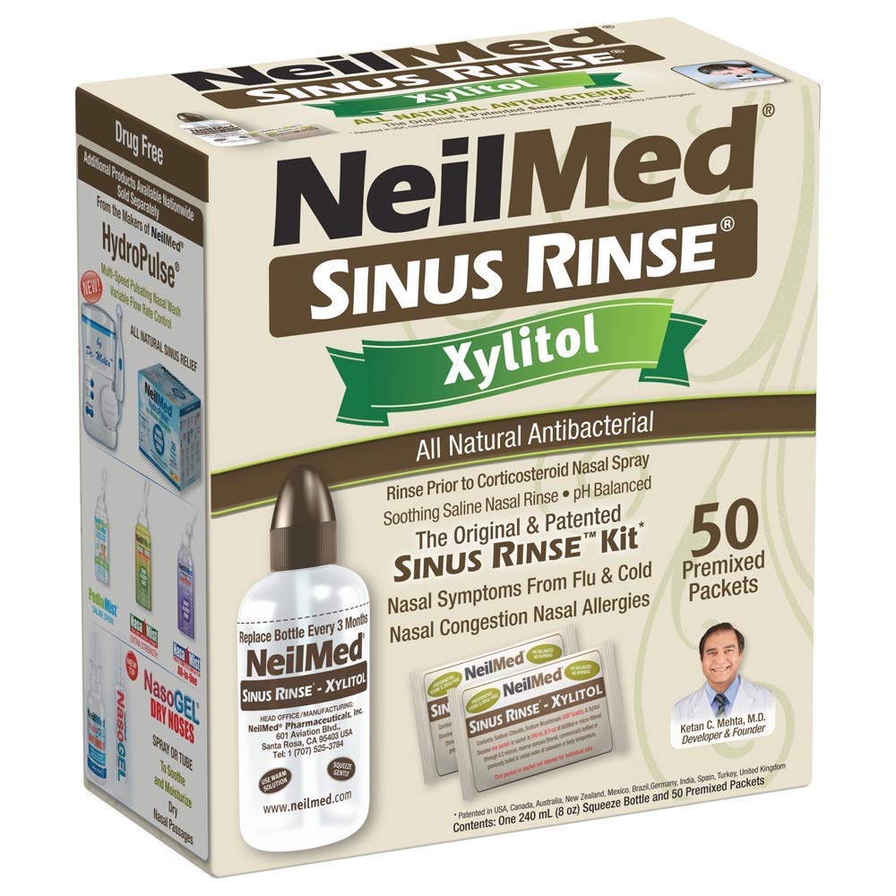 NeilMed Sinus Rinse Kit avec Xylitol, 50 Compte (paquet de 1)