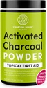 Charcoal House Hardwood Activated Charcoal Powder - Topical First Aid for Making Charcoal Poultices, Charcoal Foot Soaks, Charcoal Baths & More! - 10oz