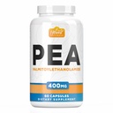 Capsules de Palmitoyléthanolamide : 400mg de pois 60 Pill Count Promote l'inflammation naturelle et la gestion de la douleur.