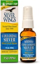 Path naturel Silver Ailes Colloïdal Argent 150ppm (750mcg) avec/Olive Leaf - Supplément de soutien immunitaire - 1oz Spray