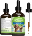 Animaux de compagnie Bien-être Vie Or pour chiens - Supports Désintoxication, Santé du système immunitaire, Antioxydants - Vet-formulé supplément à base de plantes – 4 oz (118 ml)