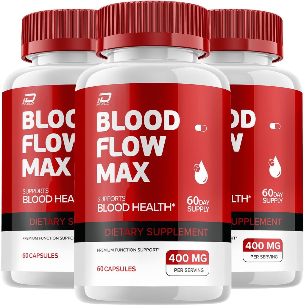 Fluide sanguin Capsule Max - BloodFlowMax Formule avancée, BloodFlow Max Extra Strength, Wellness global, Vitamines tout-naturelles, Critiques (3 Pack - 180 Capsules)